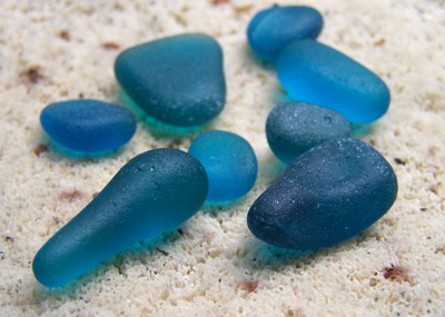 REAL turquoise sea glass